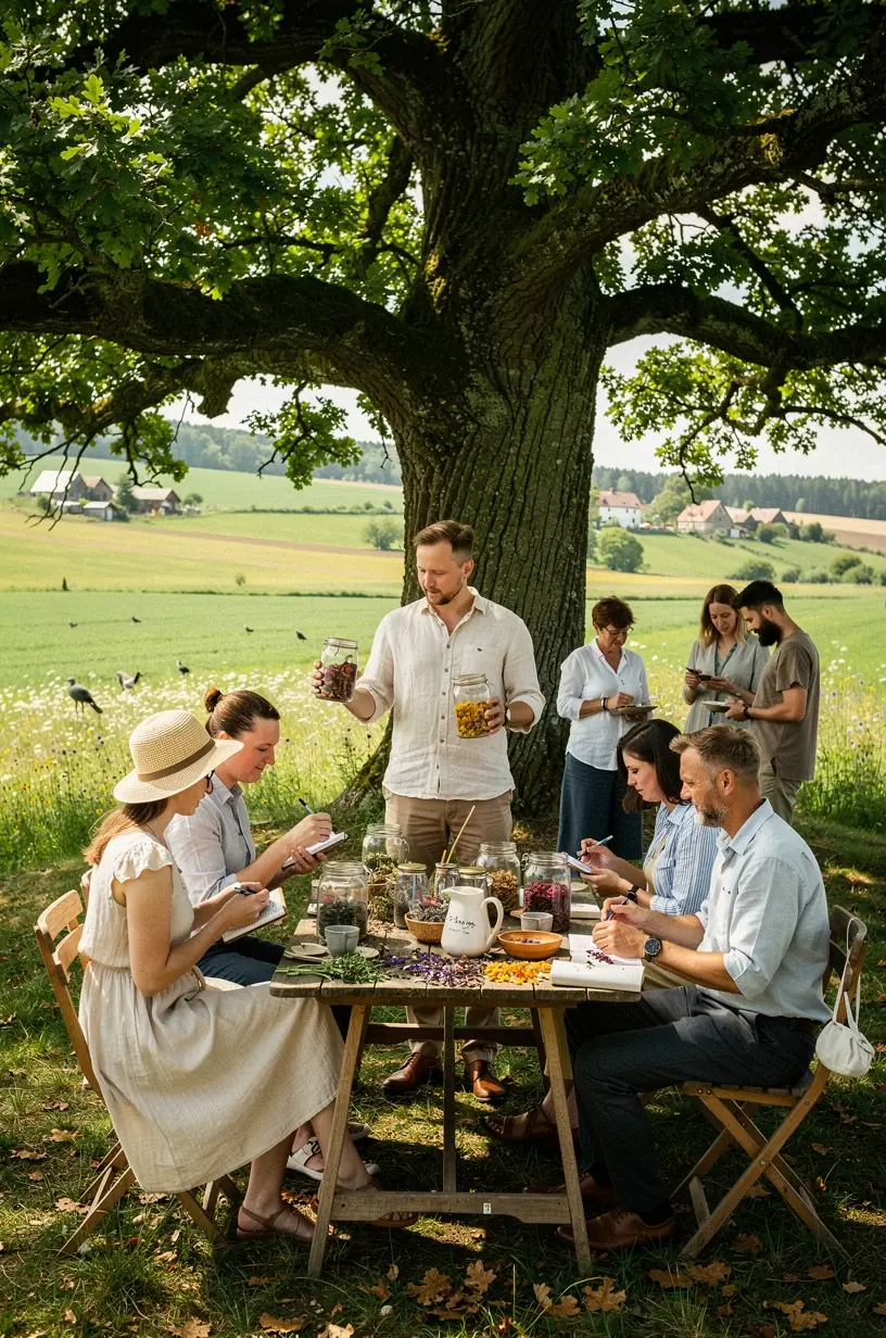 Moteris ramiai gurkšnoja žolelių arbatą jaukioje namų aplinkoje, akcentuojant gerą savijautą.