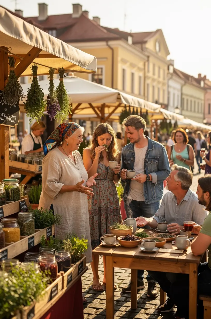 Žolelių lapų ir gėlių rinkinys ant balto fono, skirtas aromaterapijai ir atsipalaidavimui.
